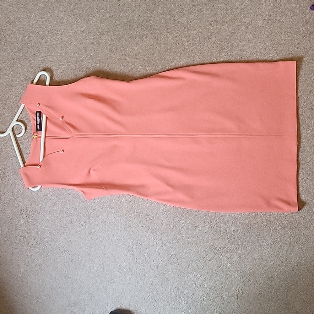 Karl Lagerfeld Paris Kailani Scalloped Pearl Detail Knit Dress